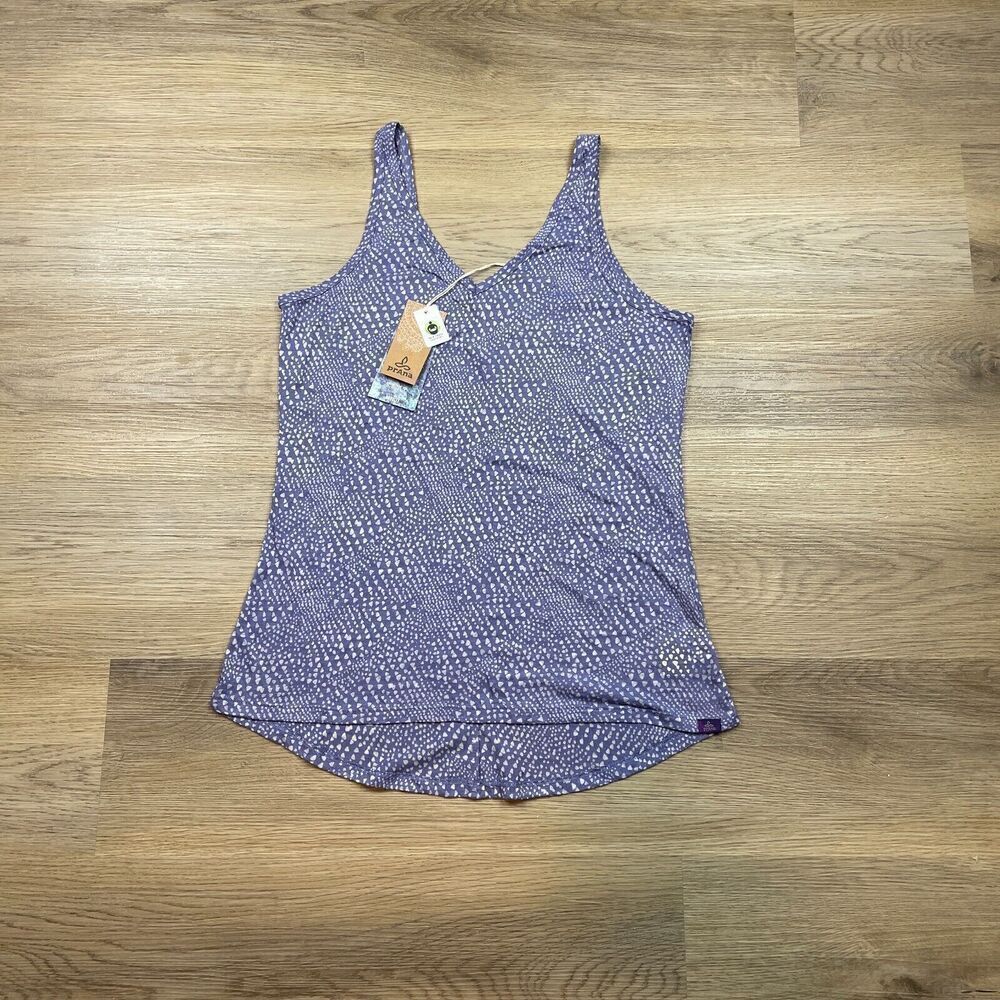 Prana Tank Top Womens Small Purple Abbie Yoga Casual Basic